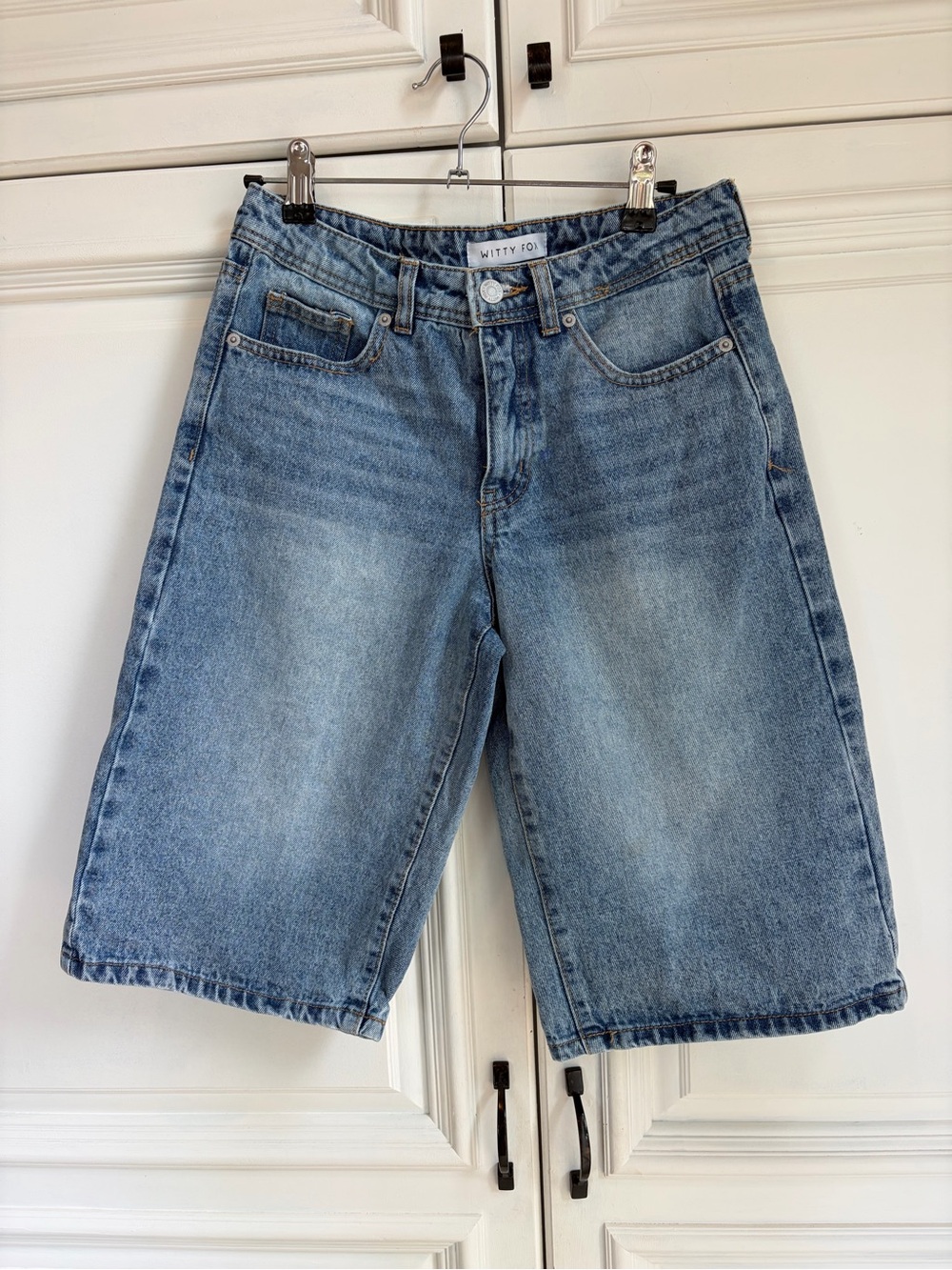 Witty Fox Women's Light Blue Denim Bermuda Shorts